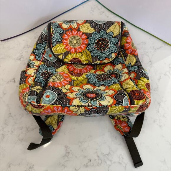 Vera Bradley Large Backpack - Flower Shower Pattern - Picture 8 of 8